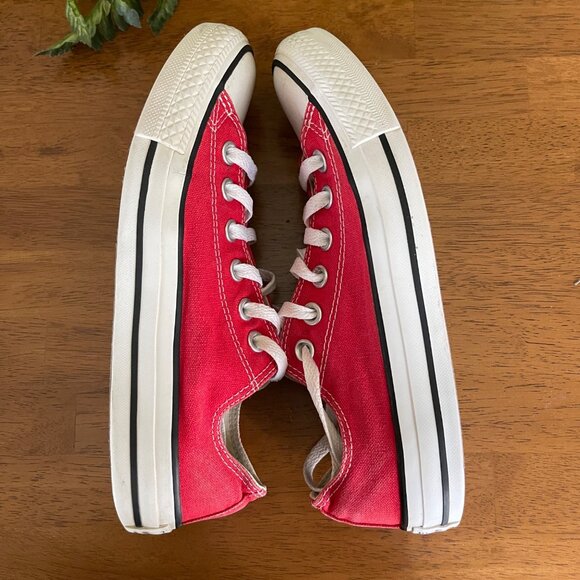 Converse Chuck Taylor All Star Red Low-Top Canvas Sneakers Mens 5 / Womens 7 - Picture 11 of 13
